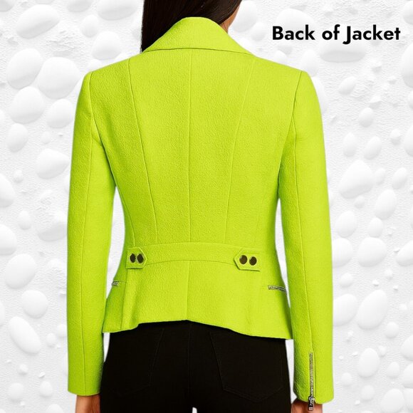 Stunning Lime Green BCBGMAXAZRIA Jacket – Size XXS - Like New! - Picture 2 of 7